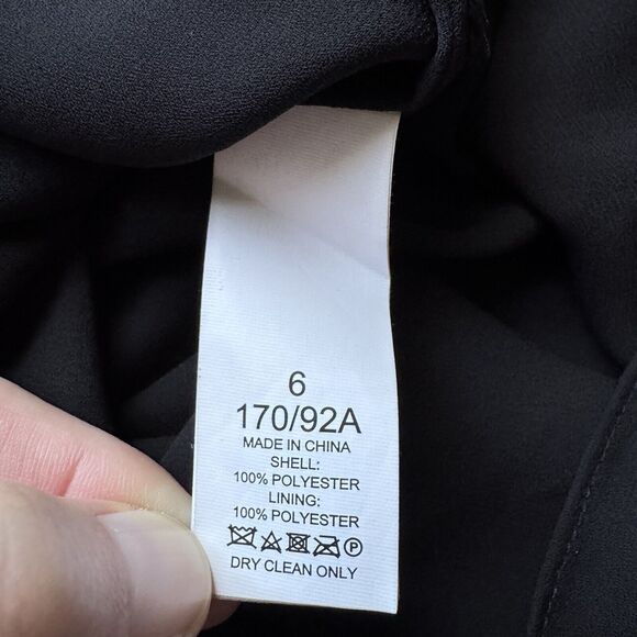 Kate Spade NY Dress Sz 6 Bow Print Ruffle Hem Black Pink Red Holiday Party - Picture 12 of 15